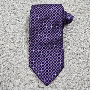 Ted Baker Mens Silk Polka Dot‎ Tie Purple Dress Necktie Formal